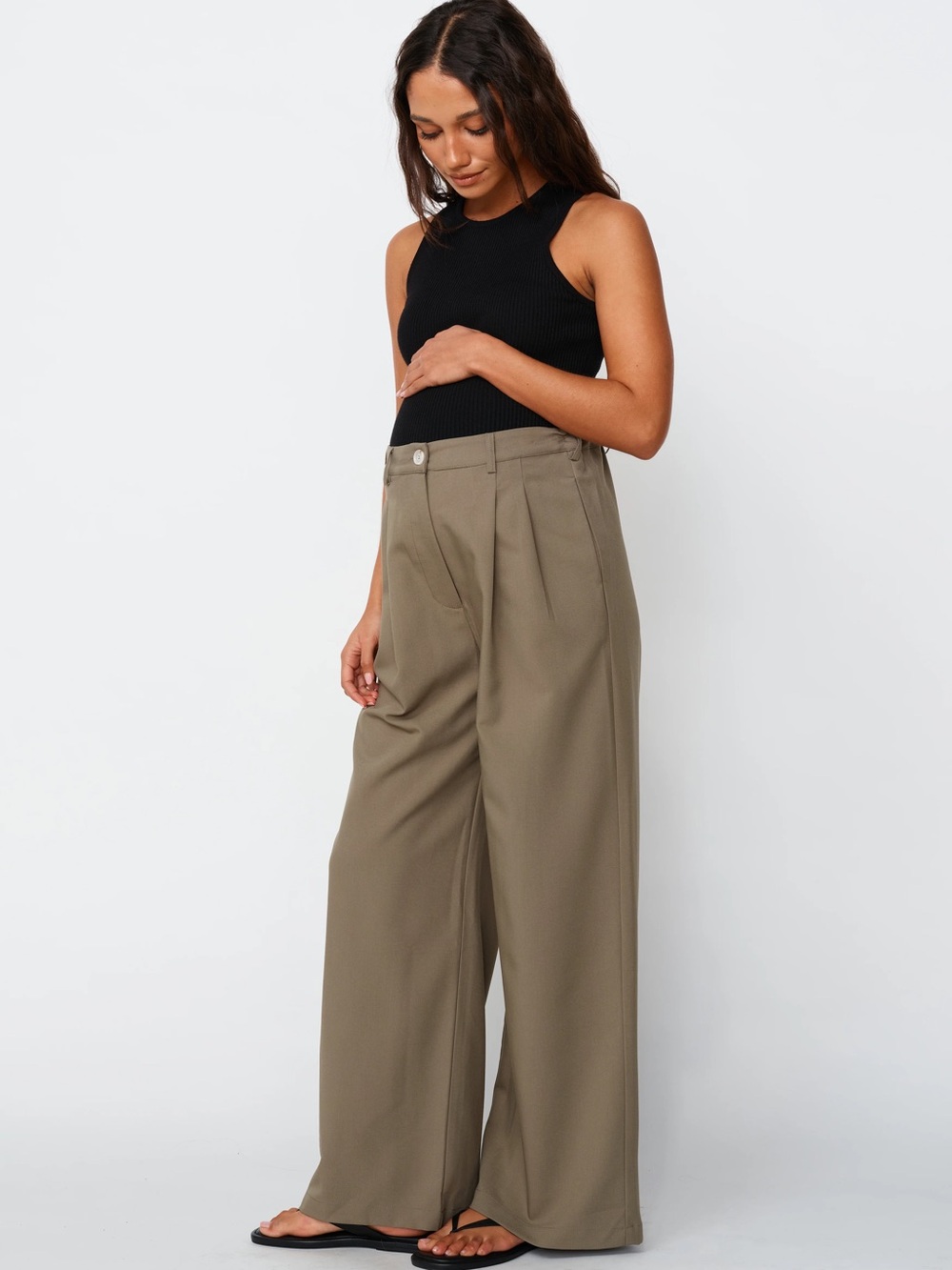 Apero Zadie Adjustable Maternity Wide Leg Trouser